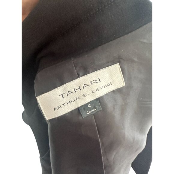TAHARI Womens Black Open Blazer Jacket Size 4 - Picture 6 of 6